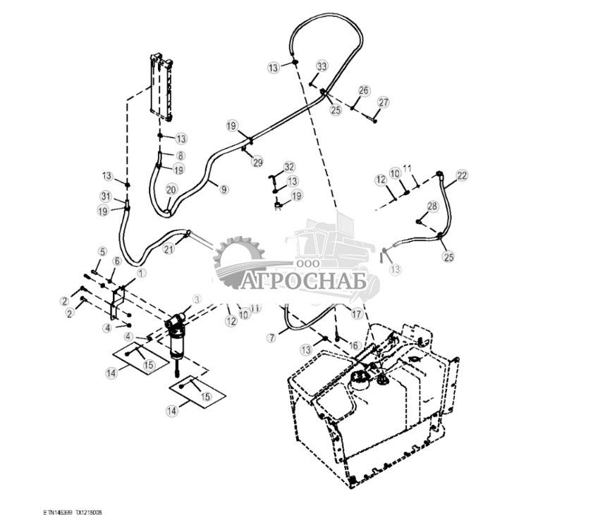 Топл. фильтр и трубопр. (Engine 4045HT072- RE545795, 4045HT086-RE566132, 4045HT087-RE566133-) ( - 329327) - ST866507 180.jpg